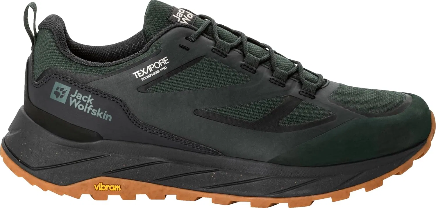 Мужские низкие прогулочные туфли Jack Wolfskin Terraventure Texapore, Black Olive