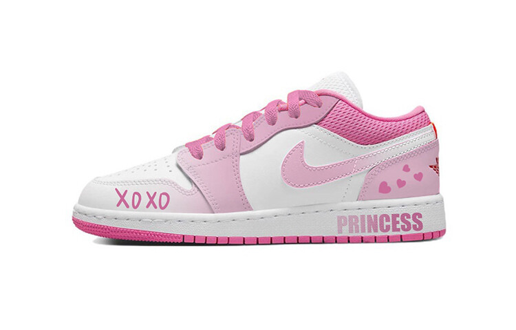 

Jordan Air Jordan 1 винтажные баскетбольные кроссовки женские, White/Pink