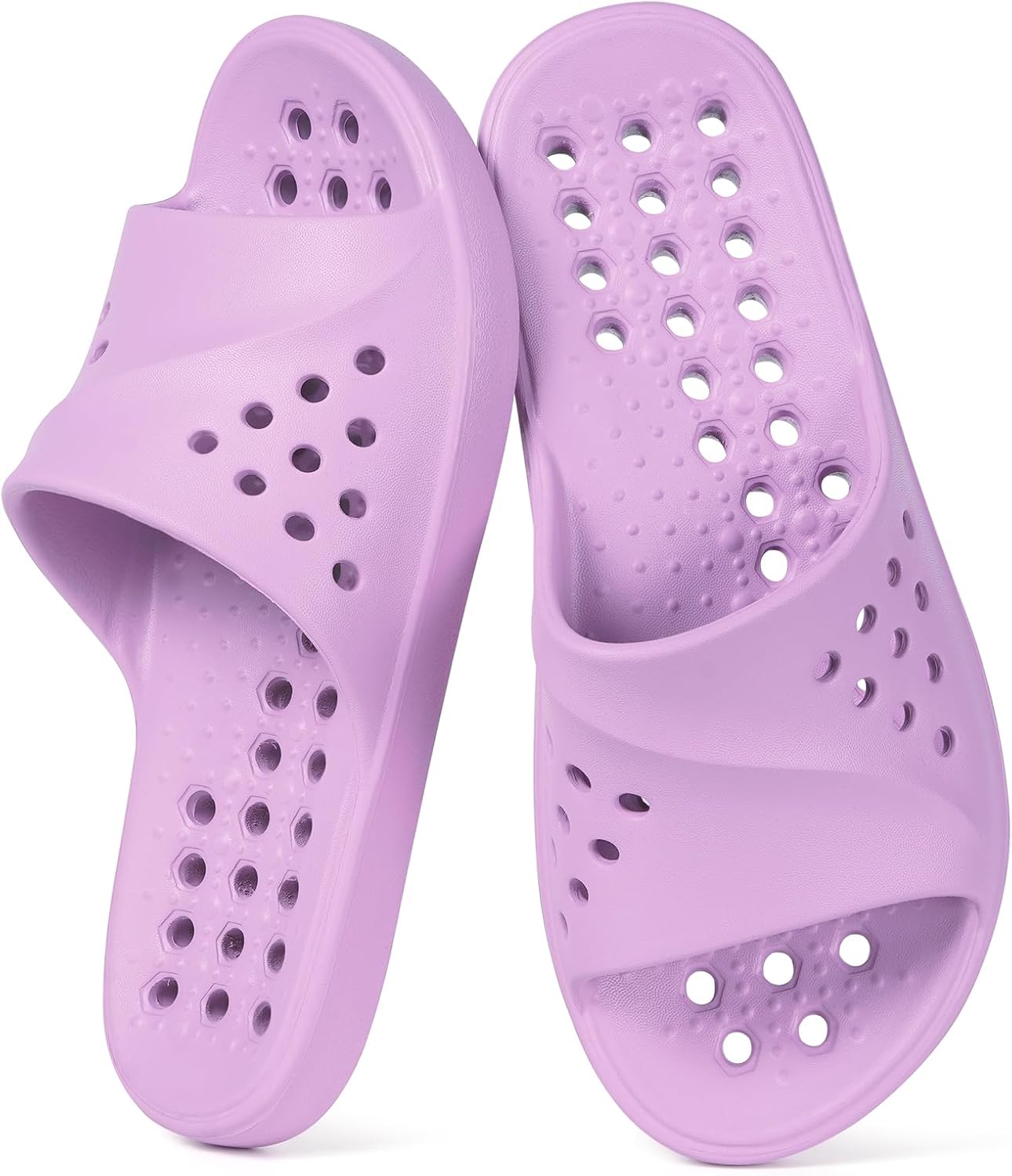 

Шлепанцы для душа Gaatpot для женщин и мужчин, массажные тапочки для бассейна с поддержкой свода стопы, фиолетовый