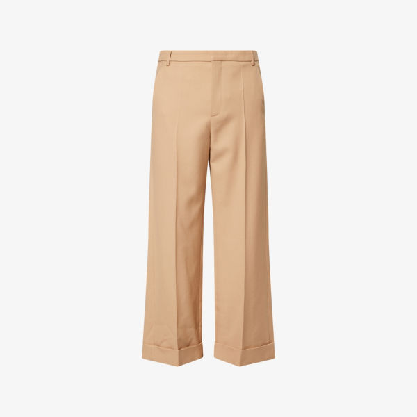 

Брюки прямого кроя Relaxed-Fit из шерсти Valentino Garavani, коричневый