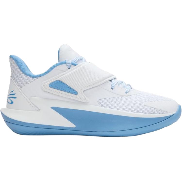 Curry Fox 2 Low детские баскетбольные кроссовки для подростков Under Armour, белый/синий — фото 4