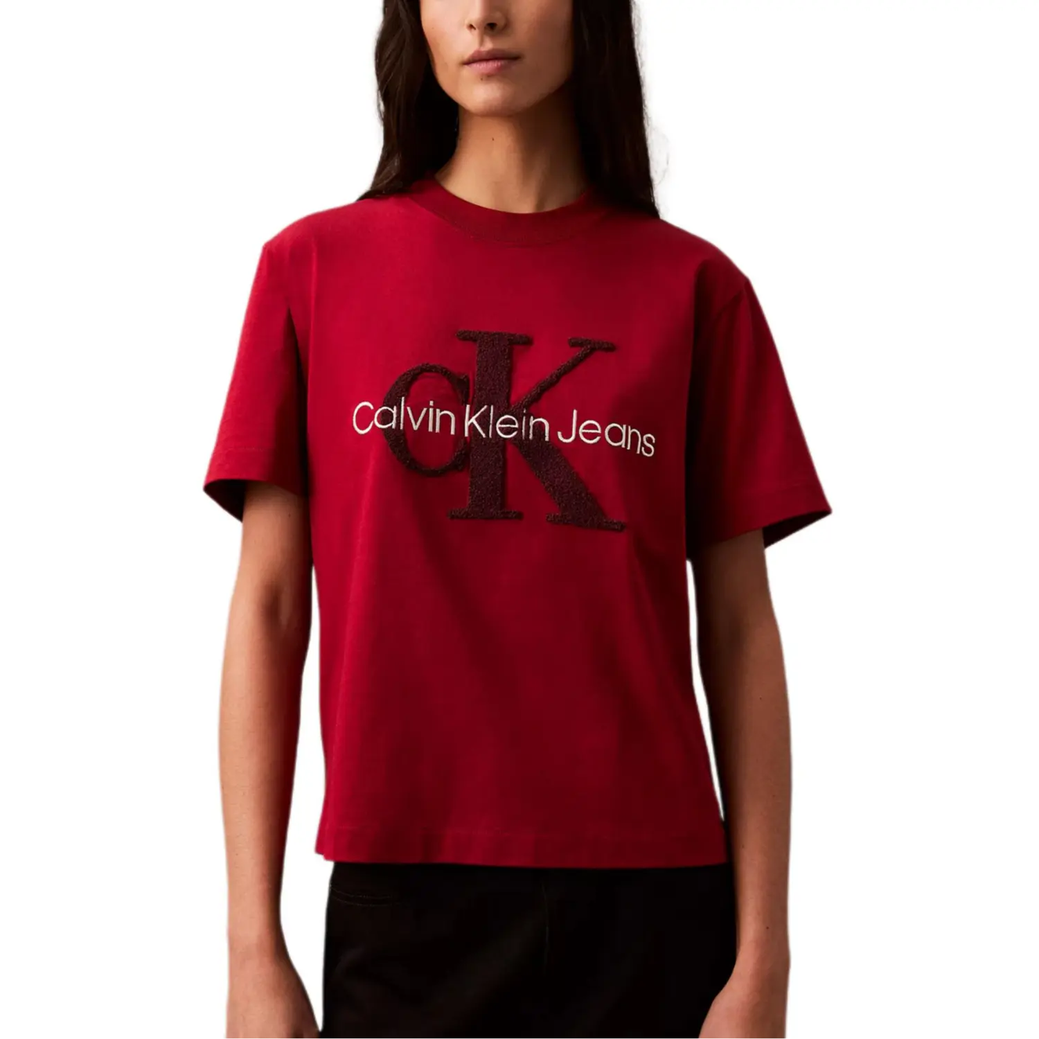 

Calvin Klein Женская футболка бордового цвета, Красный, Calvin Klein Женская футболка бордового цвета