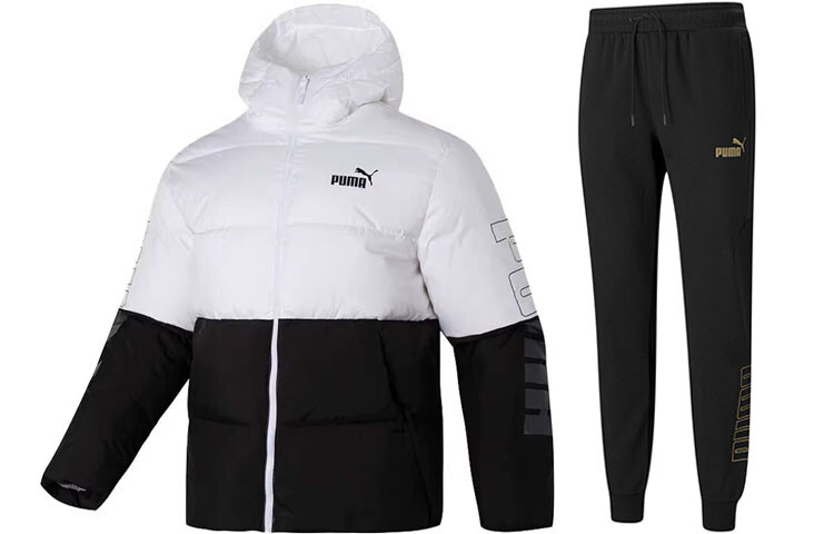 

Мужская повседневная спортивная одежда Puma, цвет Black and white + black