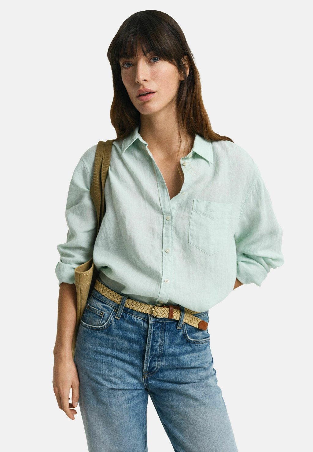 

Блузка на пуговицах RELAXED FIT GANT, мята