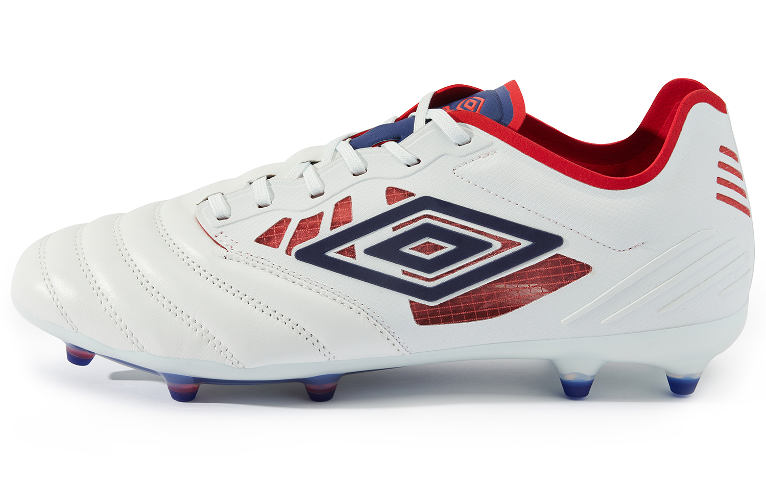 

Umbro Футбольные бутсы мужские низкие, белые/сине-маноровые/красно-рококко