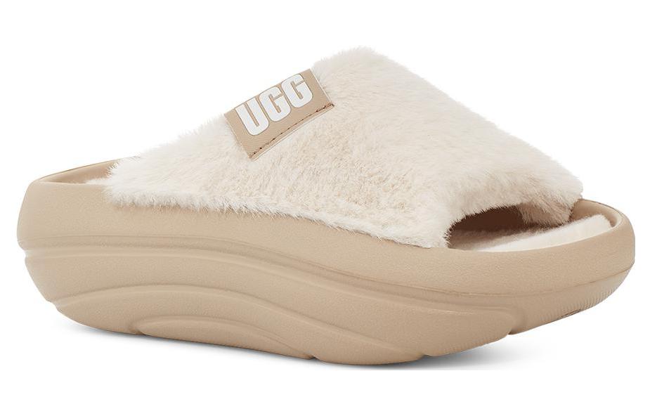 Тапочки (WMNS) UGG FoamO UGGplush Slide 'Mustard Seed' 1143849-MDSD, бежевый — фото 4
