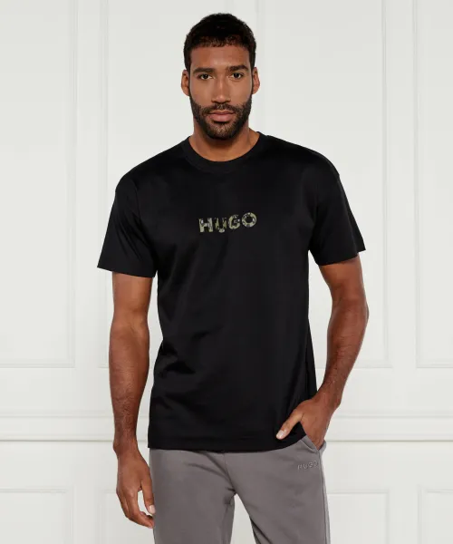 

Футболка с цифровым животным Relaxed fit Hugo Bodywear, черный