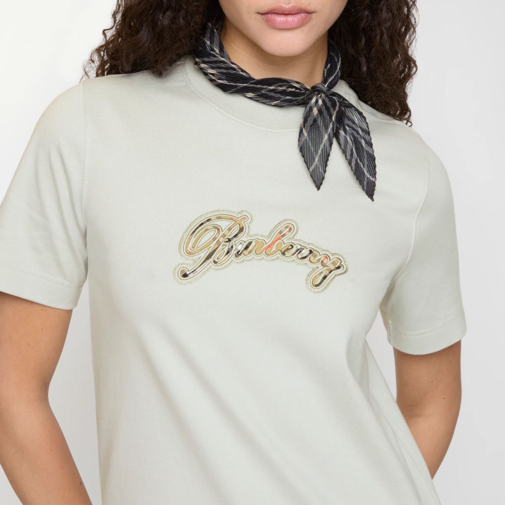 Футболка женская Burberry, зеленый — фото 4