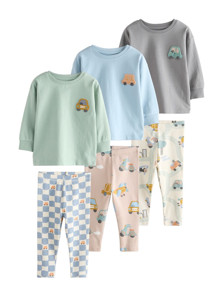 

Пижама Next, светло-голубой/серый/мятный