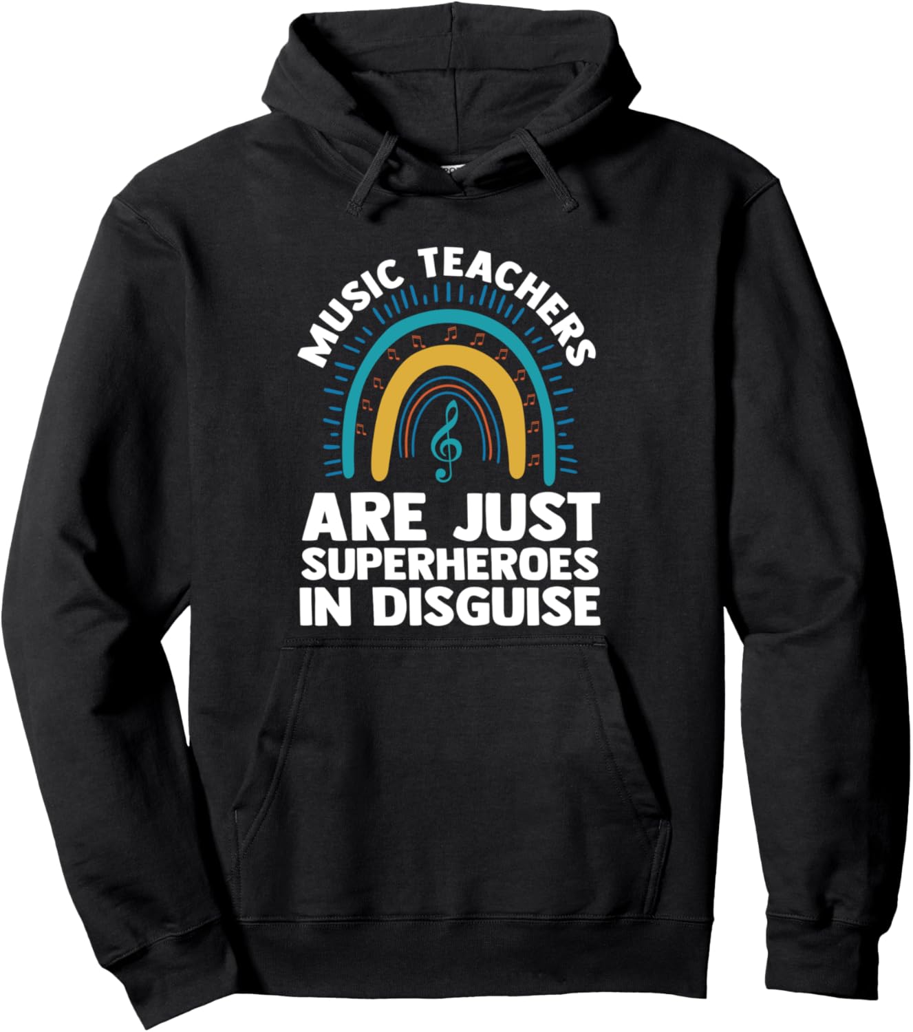 

Толстовка, Учителя музыки - просто учителя-супергерои в толстовке Groovy Hoodie Humor Music & School Teacher Gift Ideas, черный