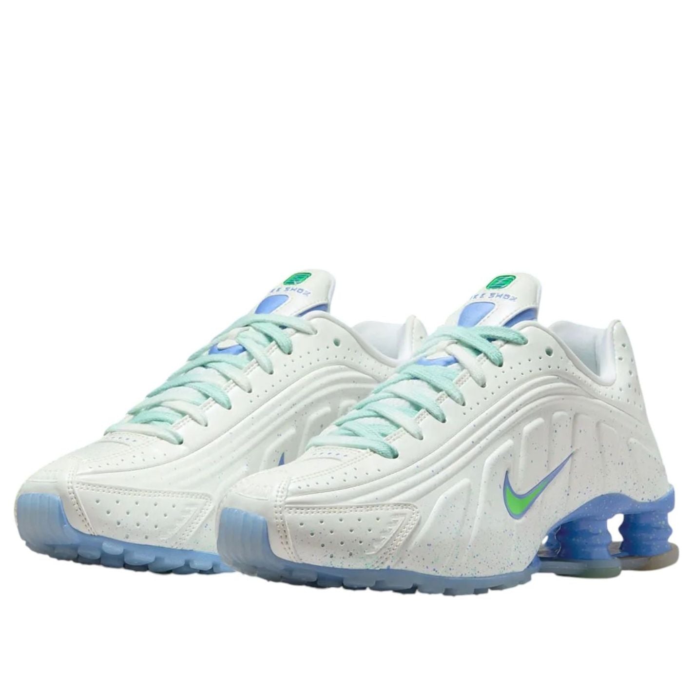 Кроссовки (WMNS) Nike Shox R4 AB 'White Green Strike Royal Pulse' — фото 3