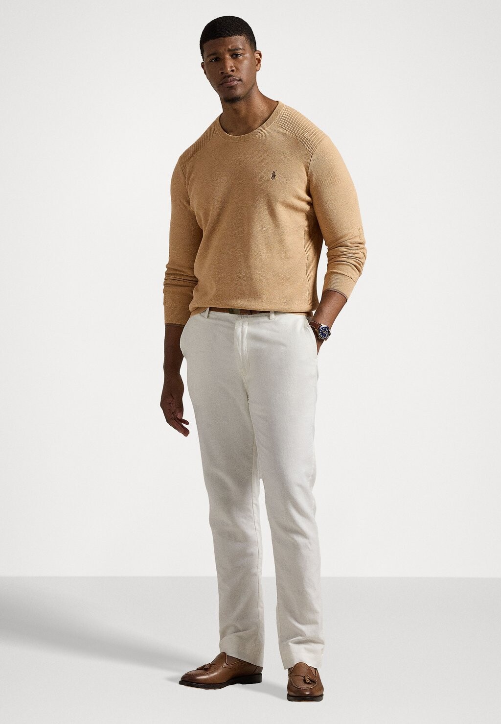 

Вязаный свитер COTTON SEED STITCHED CREWNECK JUMPER Ralph Lauren, коричневый