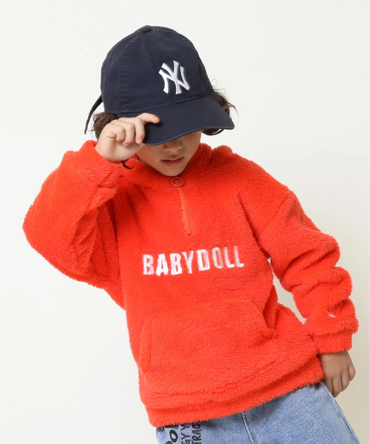 Детский пуловер-парка BABYDOLL с вышивкой логотипа, оранжевый