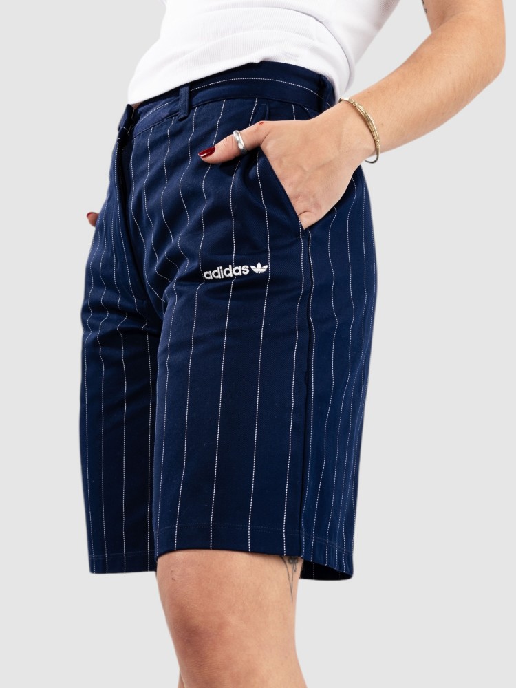 Шорты adidas Originals Pinstripe Shorts, nindig/owhite — фото 4