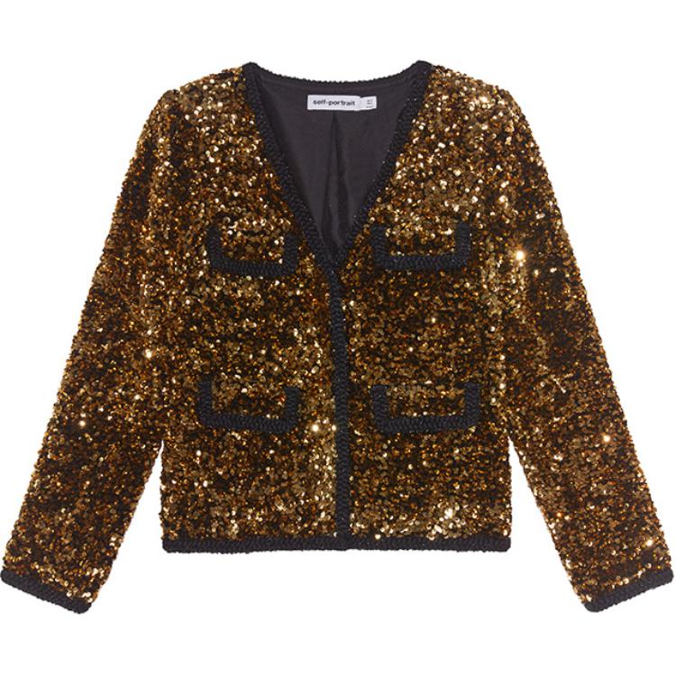 

Self Portrait Куртки и Пальто Женские Кофе Золото