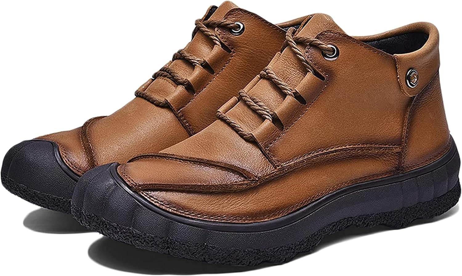 

Мужские зимние плюшевые утепленные наружные низкие походные легкие ботинки Yiozoi, коричневый