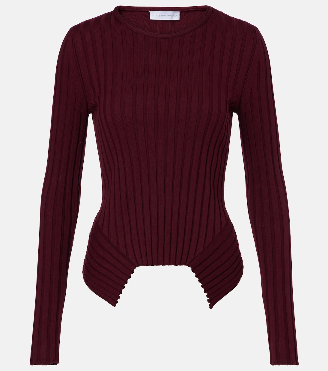 

Хлопковый топ с рельефной вязкой Stella McCartney, Bordeaux
