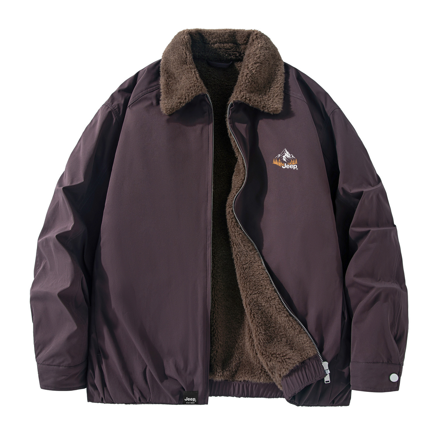 

Jeep Вельветовая куртка Unisex P75JMWJ660 Burgundy Lapel Thickened