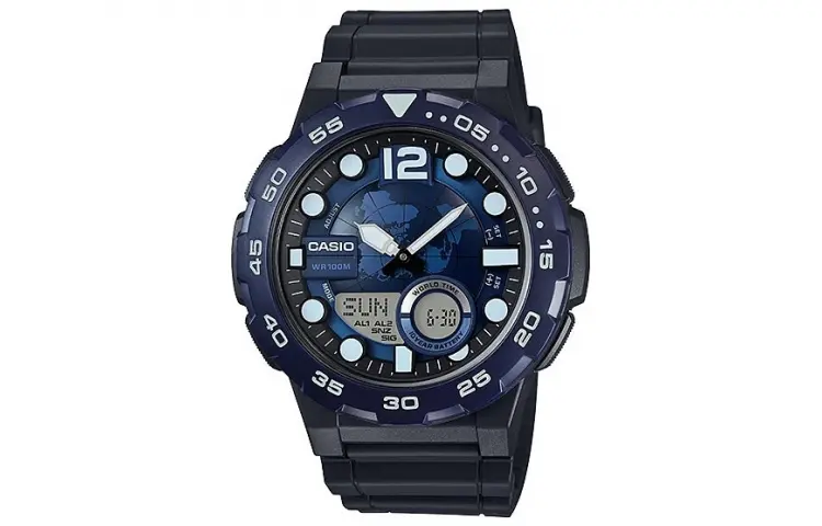 

Мужские молодежные часы черные 52,5 мм AEQ-100W-2A CASIO