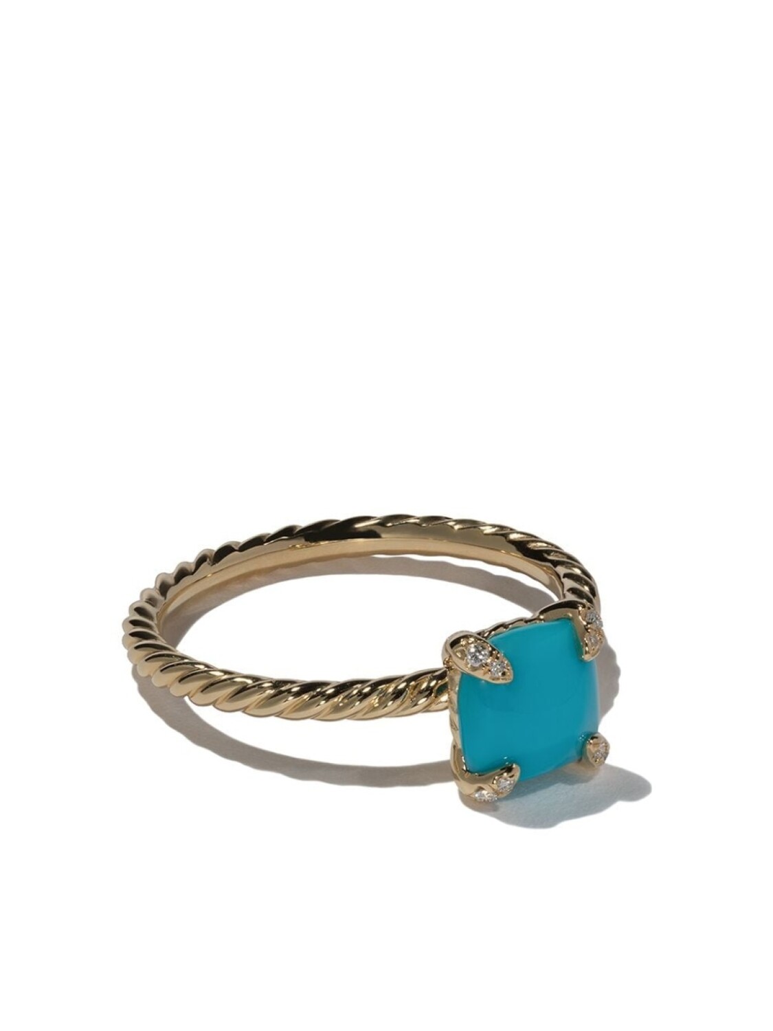 

Кольцо Châtelaine из желтого золота с бирюзой и бриллиантами David Yurman, золотой