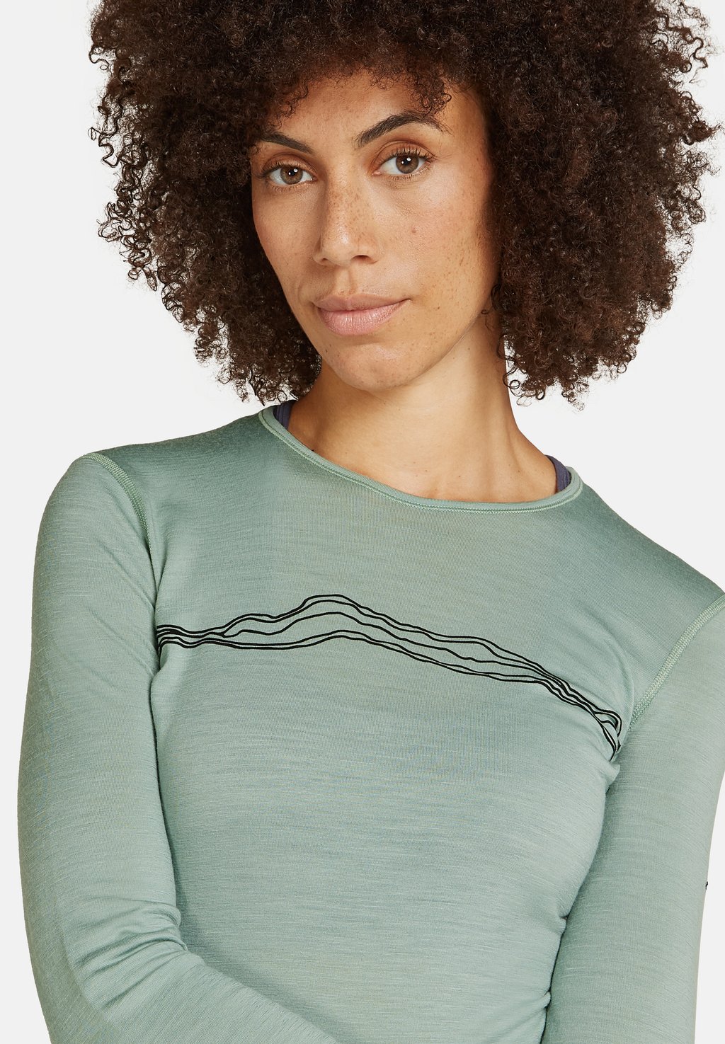

Топ с длинными рукавами MERINO 200 MID WEIGHT OASIS GRAPHIC Icebreaker, серый