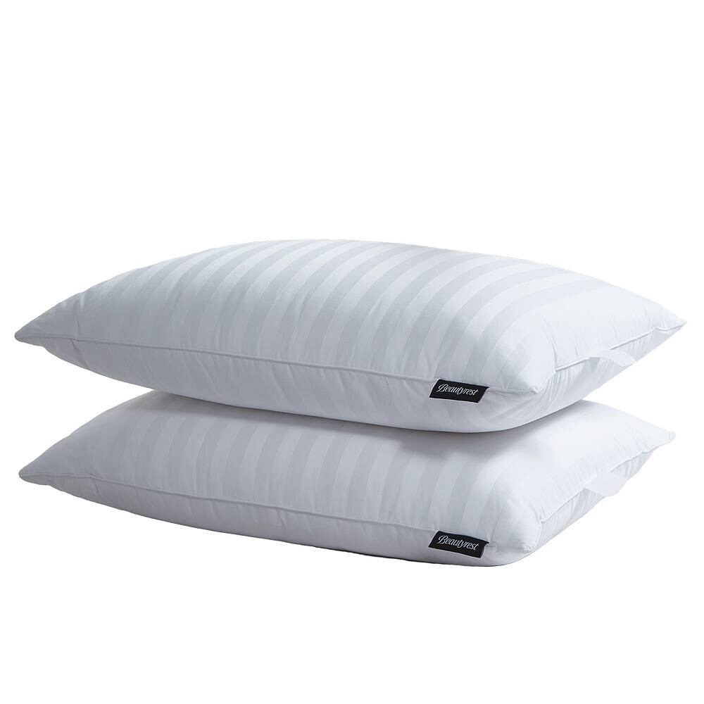

Beautyrest, 2 упаковки больших подушек с белыми гусиными перьями, белый