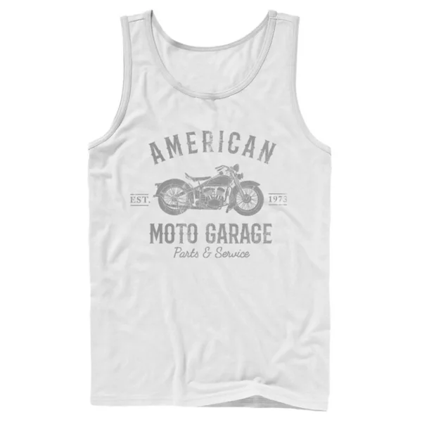 

Мужская майка American Moto Garage Parts & Service Licensed Character, белый
