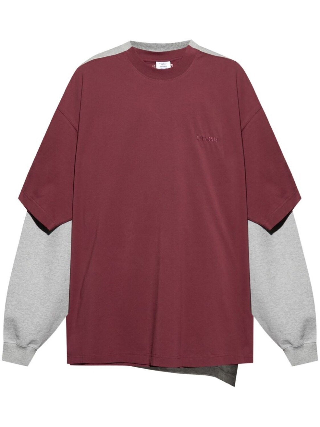 

Многослойная толстовка VETEMENTS, красный