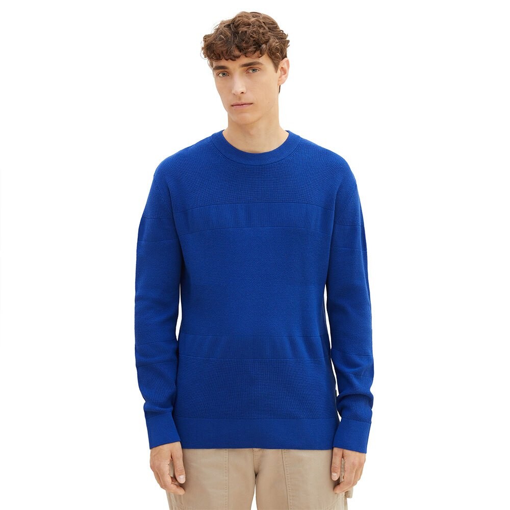 

Свитер Tom Tailor 1039723 Structure Mix Knit Crew Neck, синий