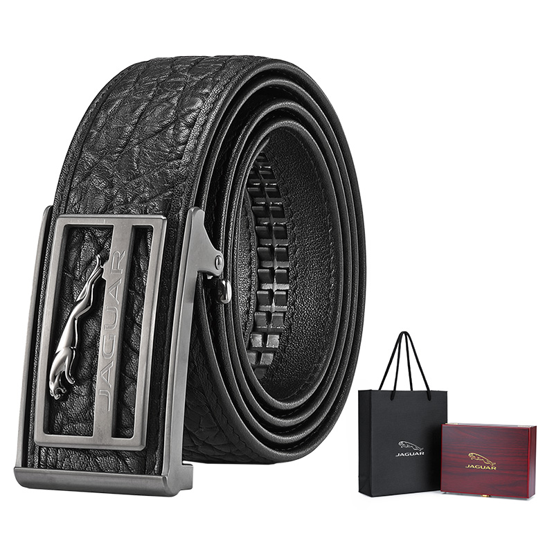 

JAGUAR Кожаный ремень для брюк с автоматической пряжкой, Inner Buckle, Premium Wooden Box