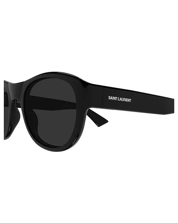 Круглые солнцезащитные очки Maxime, 54 мм Saint Laurent, черный — фото 3