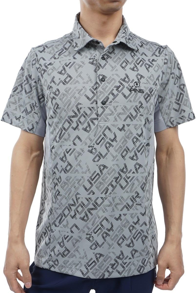 

Мужская поло-рубашка с коротким рукавом Pin Apparel 621-4160203 (с цифровым логотипом Bias) / для гольфа Ping, серый