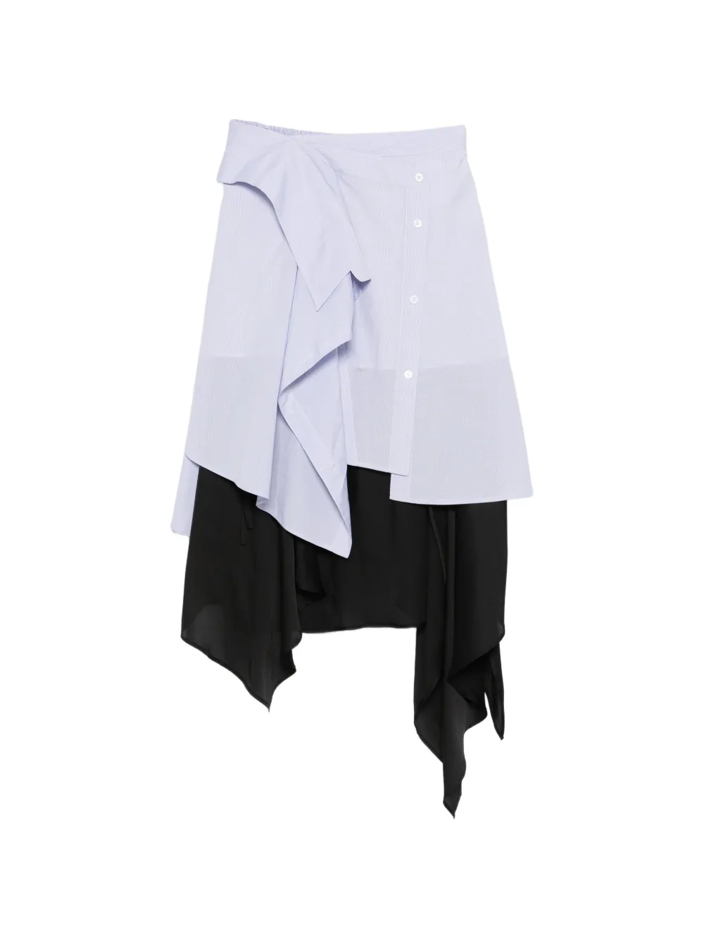 

Миди-юбка с драпированными панелями Feng Chen Wang, синий