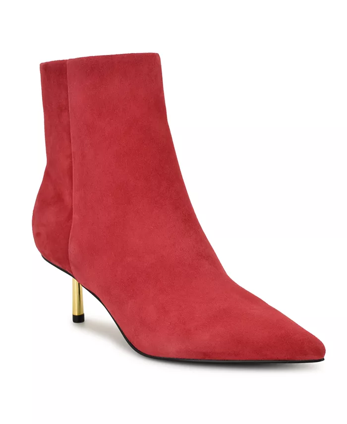Женские ботильи Hamesa с острым носом и каблуком-рюмочкой Nine West, красный