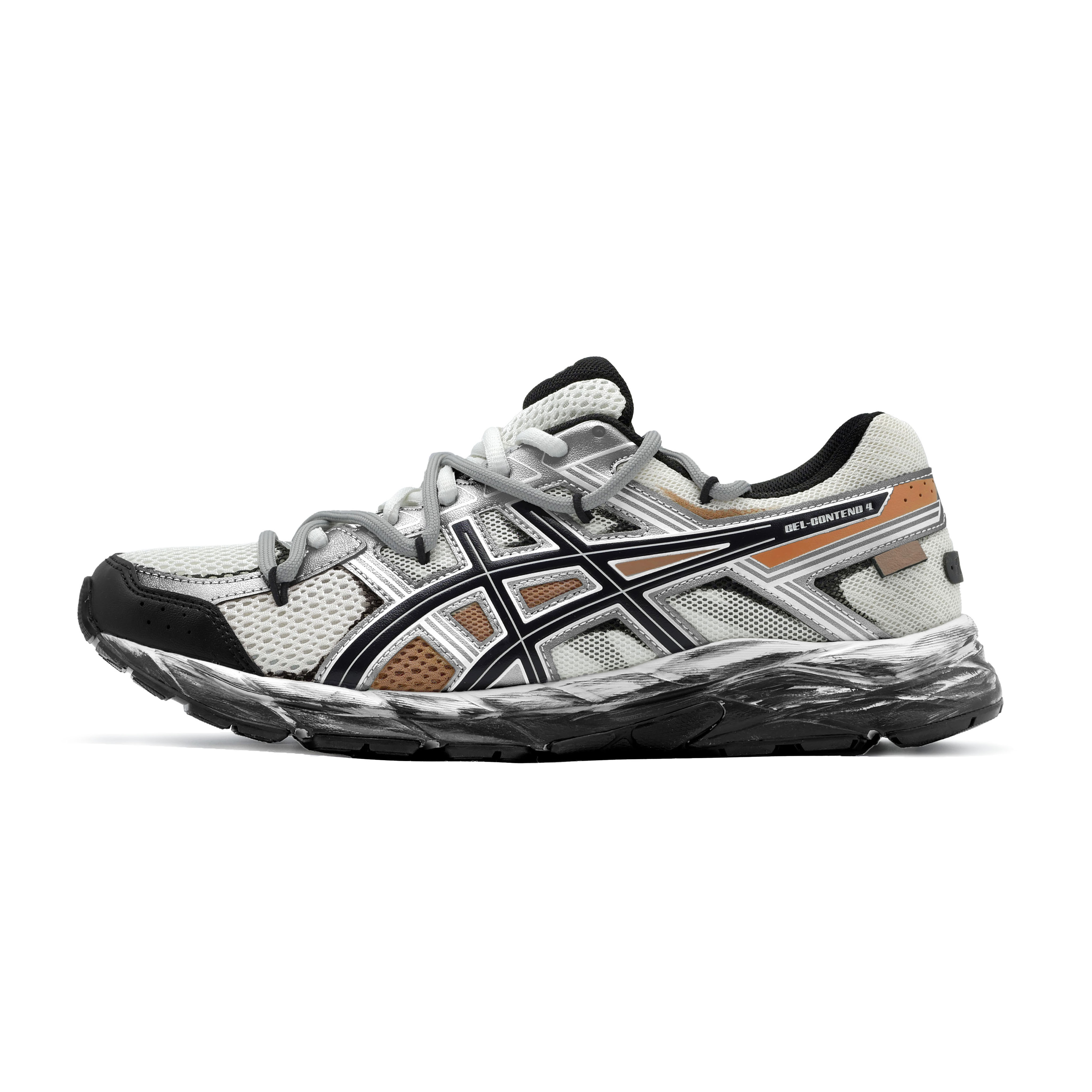 

ASICS Кроссовки мужские Gel Contend 4 с низким верхом. Цвет: белый, серебристый, серый, коричневый