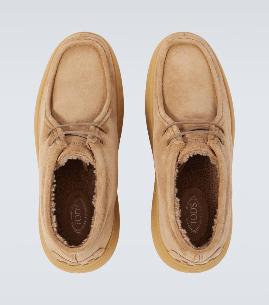 Замшевые ботинки на шнуровке Tod's, Biscotto Fmc C210 Fondo Orzo — фото 4