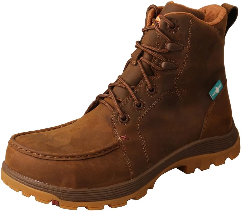 

Ботинки Twisted X для мужчин, размер 6, с косым носком, Distressed Saddle