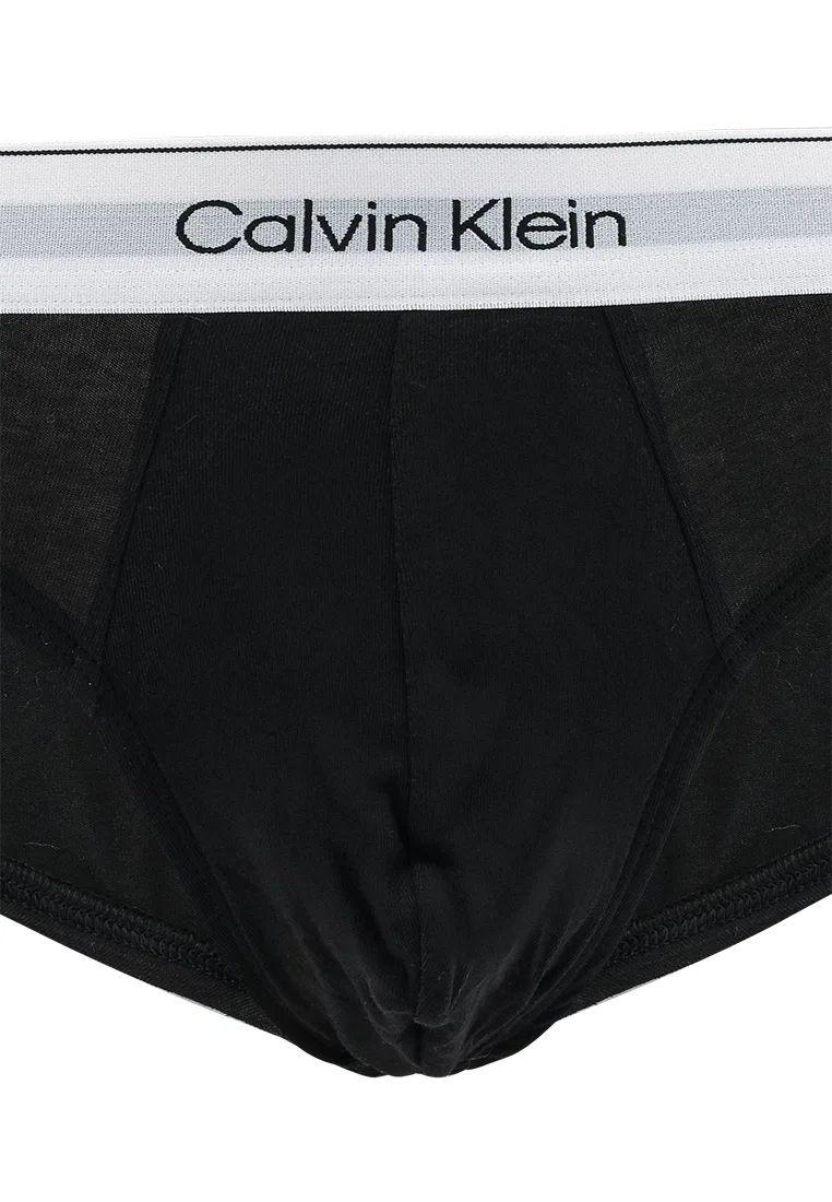 Трусы, хлопковые, Modern Cotton, 2 пары Calvin Klein, черный/серый — фото 4