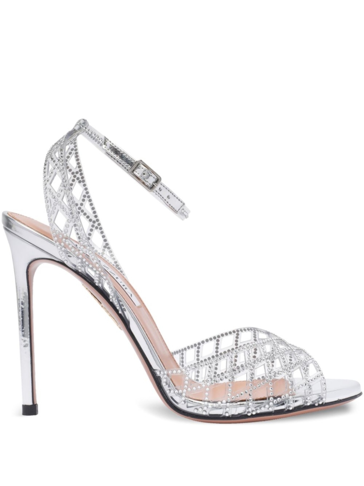 Aquazzura босоножки с подвесками, серебряный
