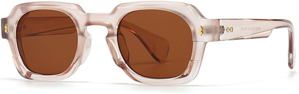 

Популярные модные женские солнцезащитные очки в винтажном панк-стиле с градиентным переходом, мужские солнцезащитные очки с заклепками, цвет «Шампанское чай», один размер TYUVIVO, Champagne Tea