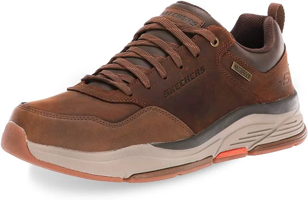 Мужские кроссовки Skechers Benago-Treno, Dark Brown Waterproof Leather