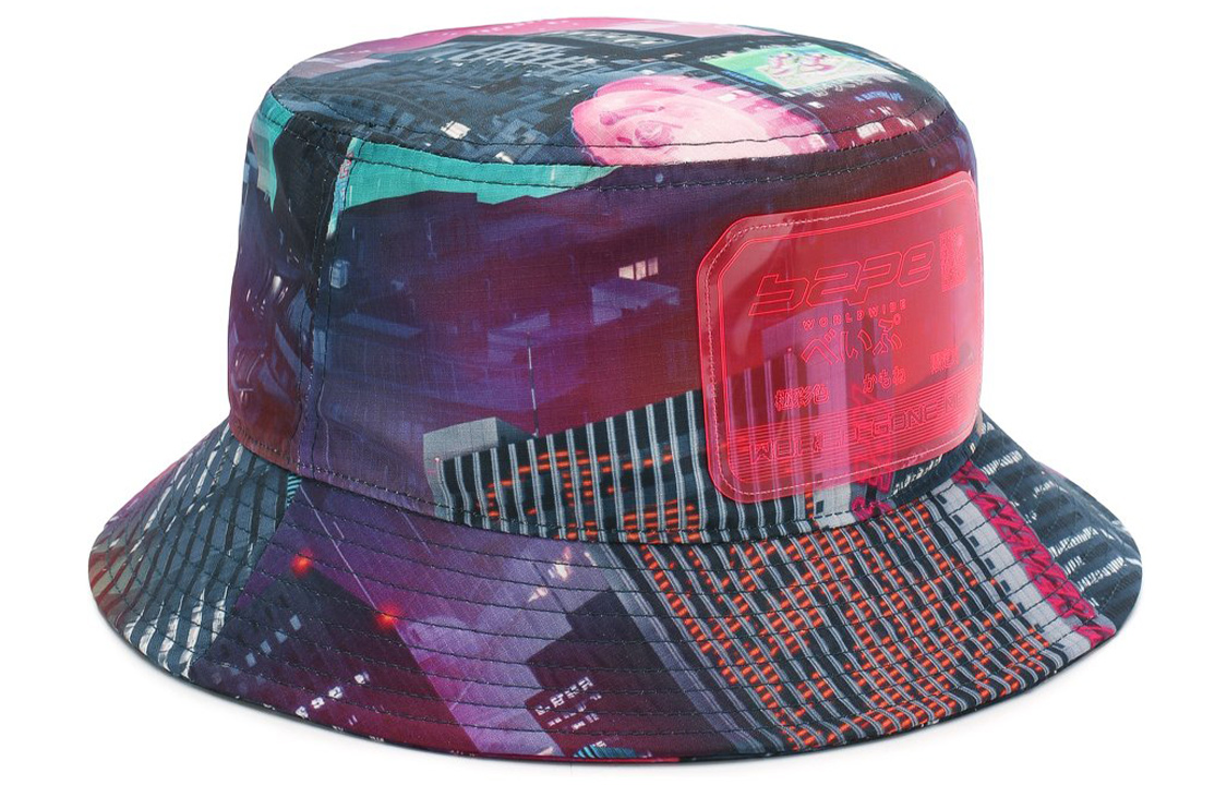 

Bape Neon Tokyo Ковшовая Шляпа A BATHING APE, Многоцветный