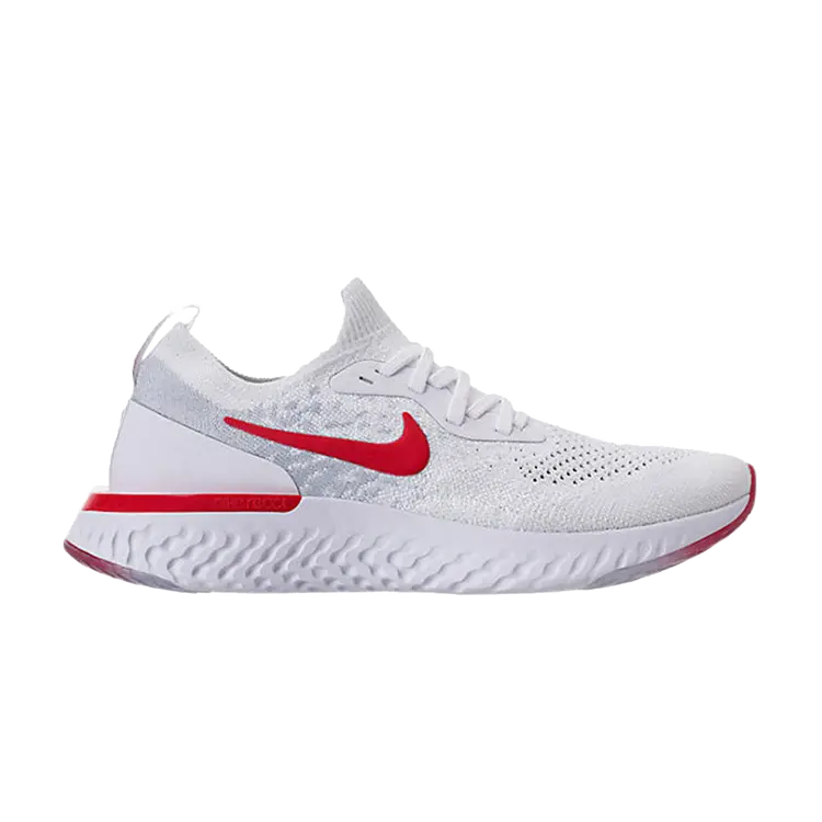 

Кроссовки Nike Epic React Flyknit GS 'White University Red', белый