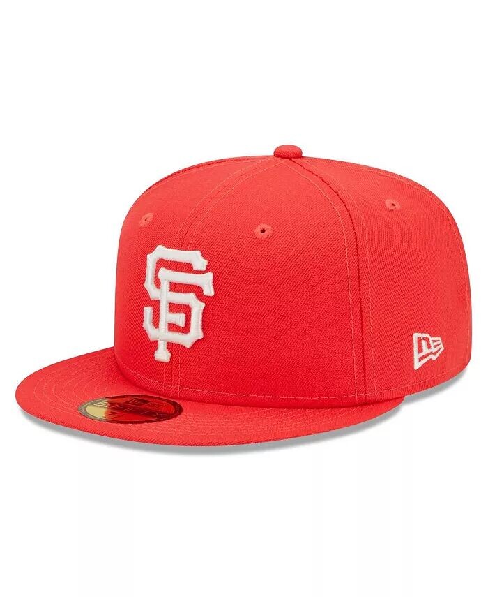 

Мужская красная приталенная шляпа San Francisco Giants Lava Highlighter Logo 59fifty New Era, красный
