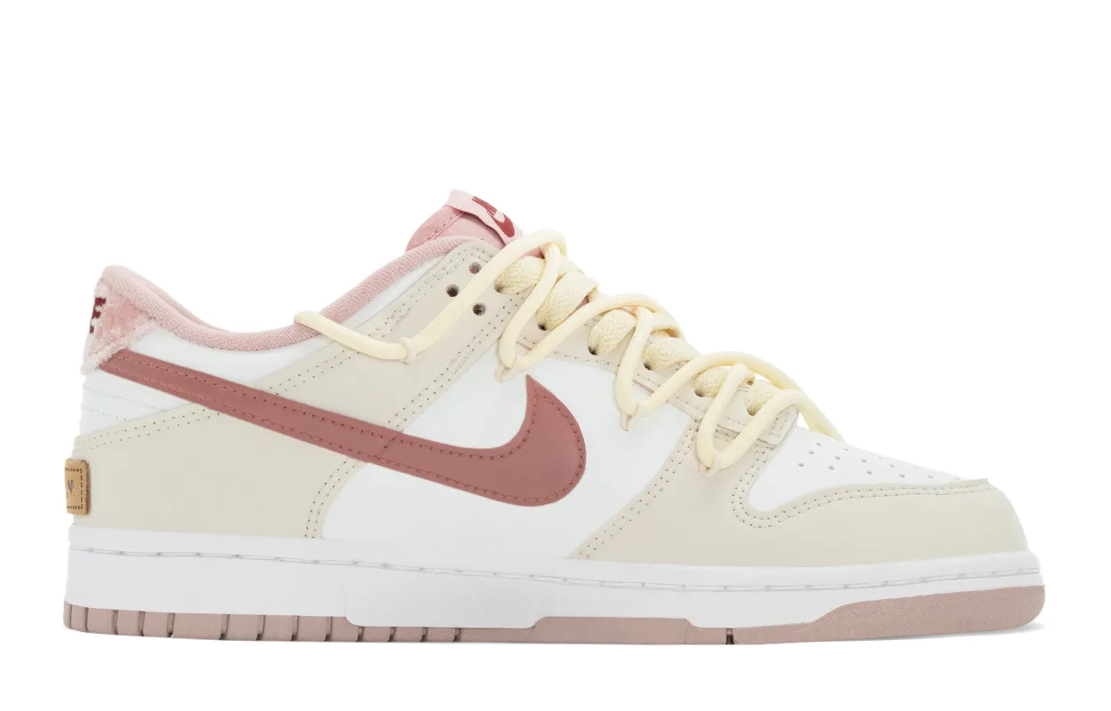 Nike Кроссовки для скейтбординга Dunk Cream Puff с защитой от истирания и скольжения, низкие, для детей, розово-белые, для подростков — фото 3