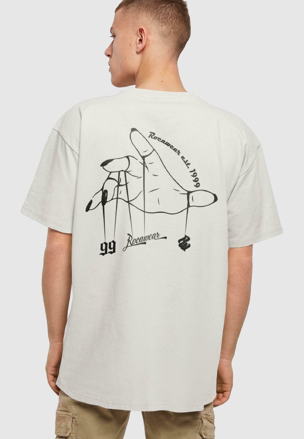 

Футболка с принтом HAND Rocawear, светло-серый