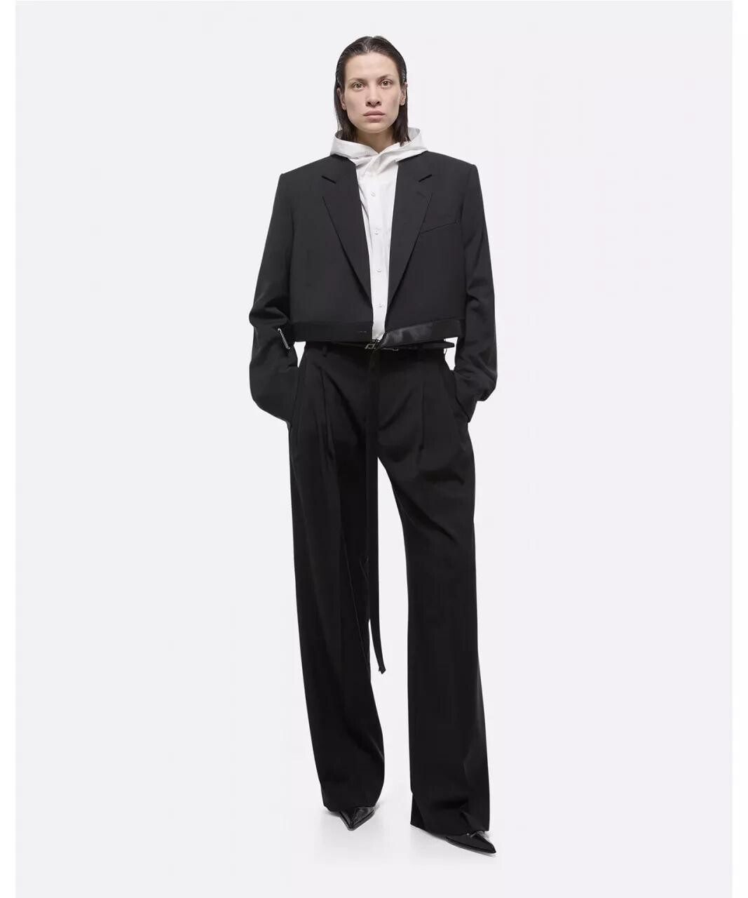 

Он укороченный пиджак смокинг Helmut Lang, мультиколор