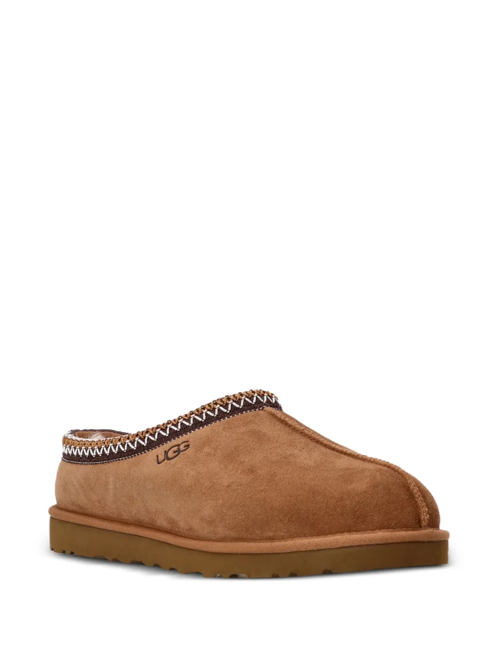 Тапочки из овчины с прошитой отделкой UGG, коричневый — фото 2