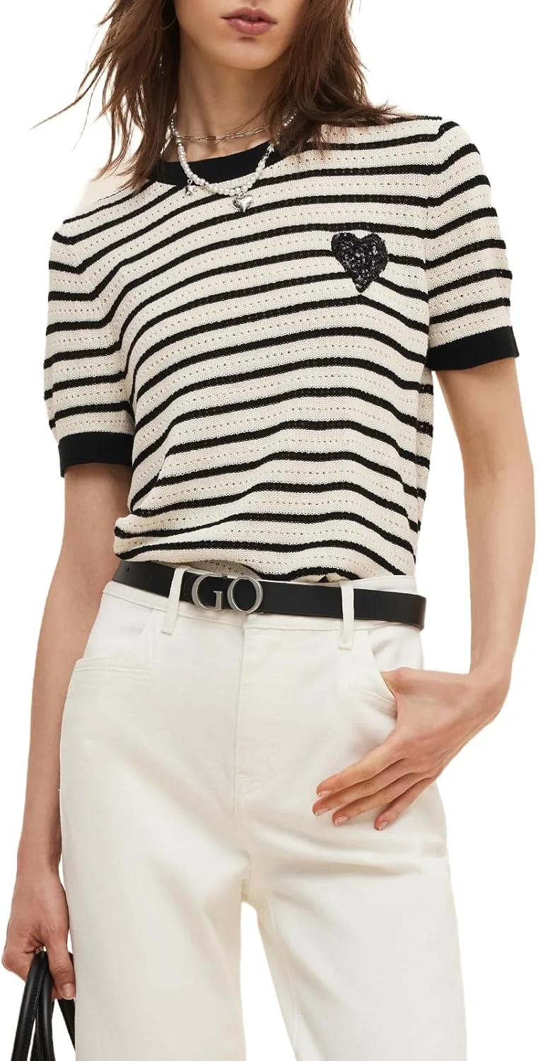 

Модная женская футболка с круглым вырезом и короткими рукавами GOELIA