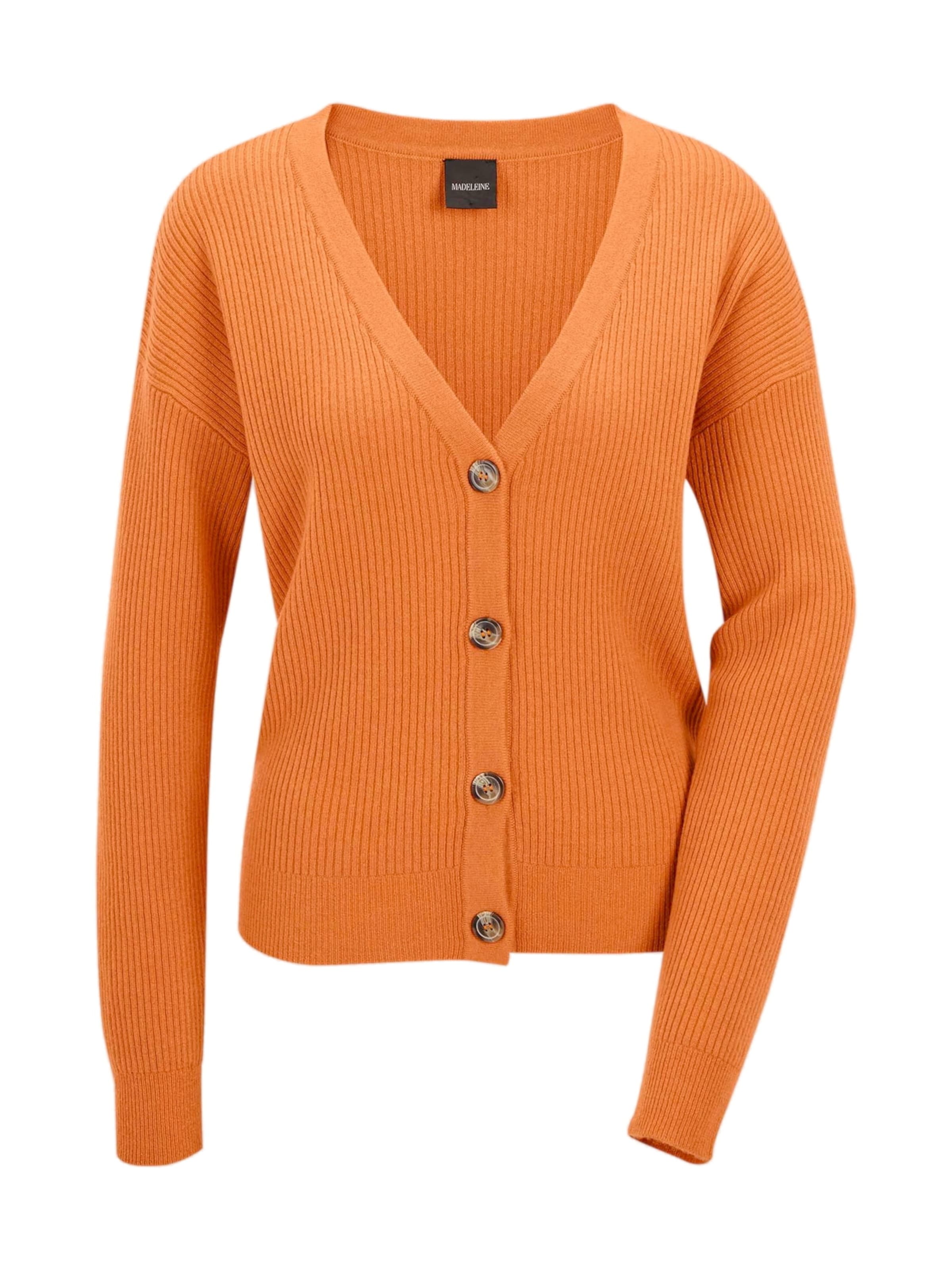 

MADELEINE Вязаный кардиган в оранжевом цвете